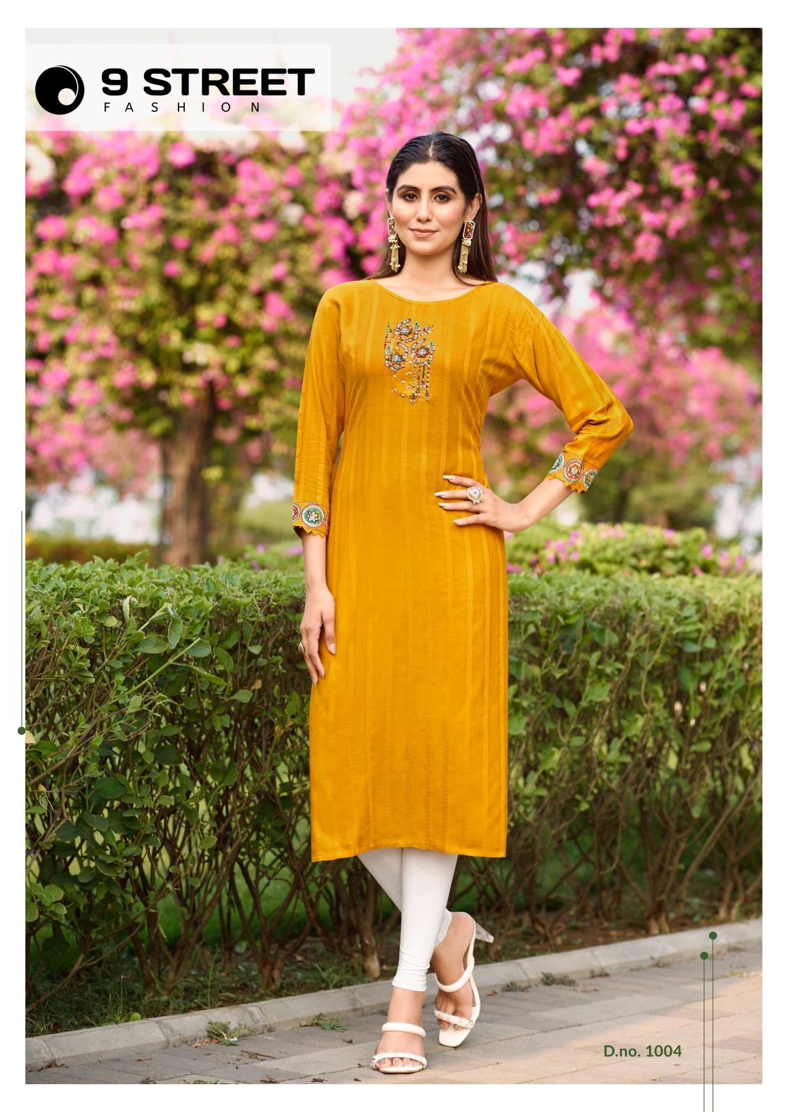 9Street Fashion Aaradhya Rayon Weaving Wholesale Kurtis Catalog — Wholesale Kurtis, MPA wholesale from Surat - Gallery Image 5